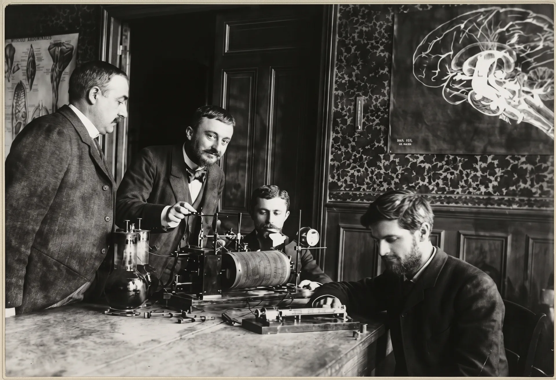Alfred Binet at work in his Sorbonne psychology laboratory